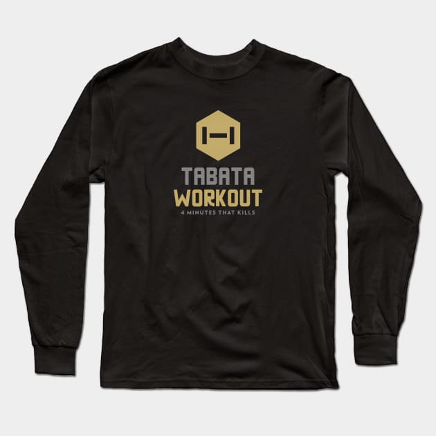 Tabata Workout - 4 Minutes That Kills Long Sleeve T-Shirt by kendesigned